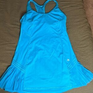 Alo Yoga Turquoise Blue Pleated Tennis Dress